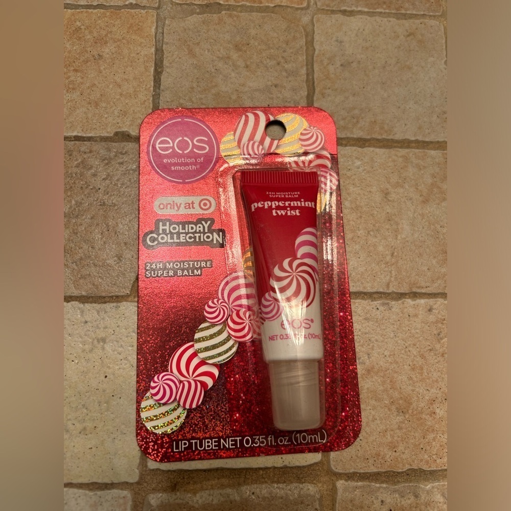 eos 24H Moisture Lip Balm Peppermint Twist NWT Target Limited Holiday Collection